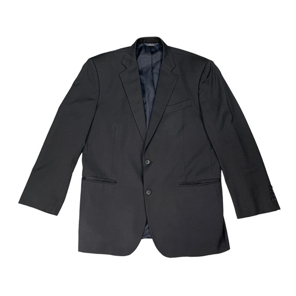 Brooks Brothers Blazer Mens 43R Black Wool 1818 Madison 2 Button Notch Lapel